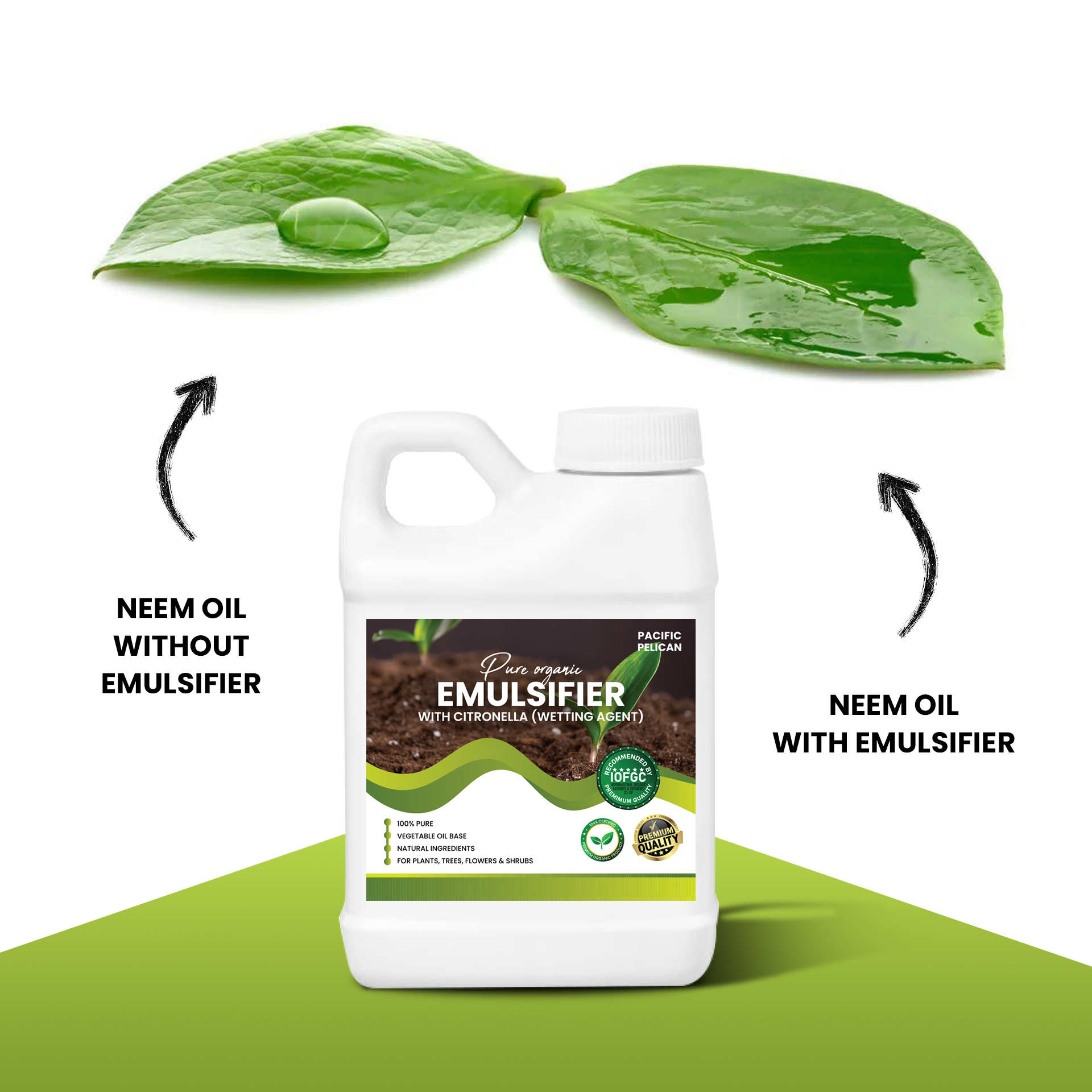 Pacific Pelican Pure Organic Emulsifier with Citronella (Wetting Agent) - 100% Pure Vegetable Oil Base for Plants, Trees, Flowers & Shrubs - Premium Quality - Image 4