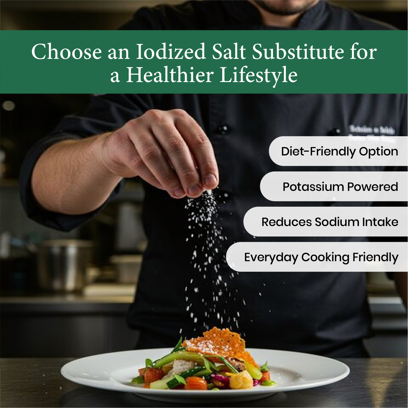 Pacific Pelican Iodized Salt Substitute | Sodium Free Salt | Fine Grain, Pure Rock Salt, 100% Natural & Organic for Cooking, Seasoning & Wellness - Image 2